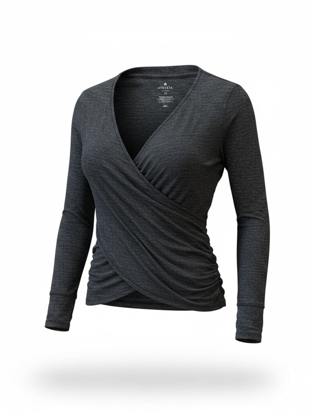 Athleta- Long Sleeve cross front top XS